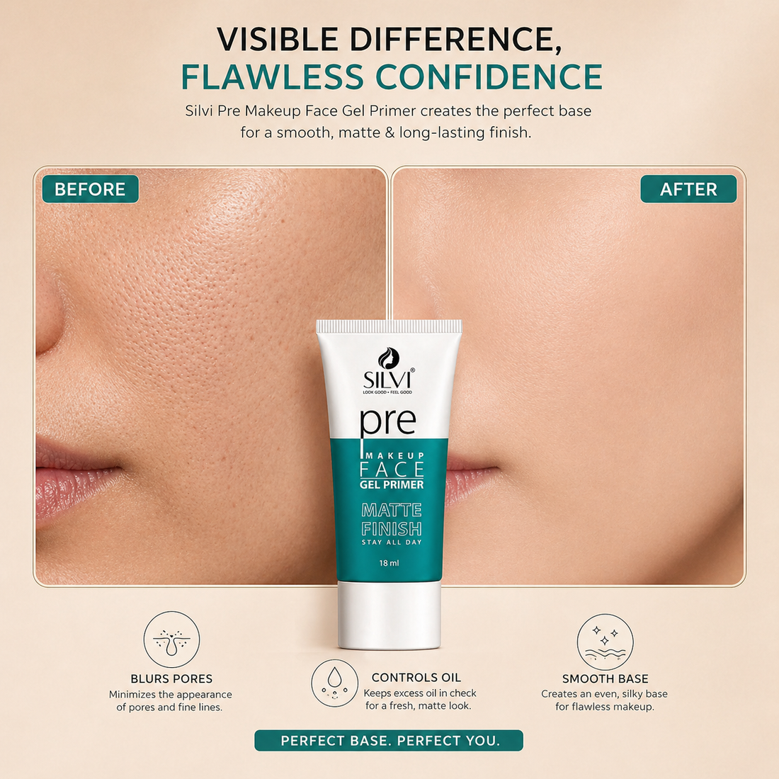 Pre Makeup Face Gel Primer – Matte Finish