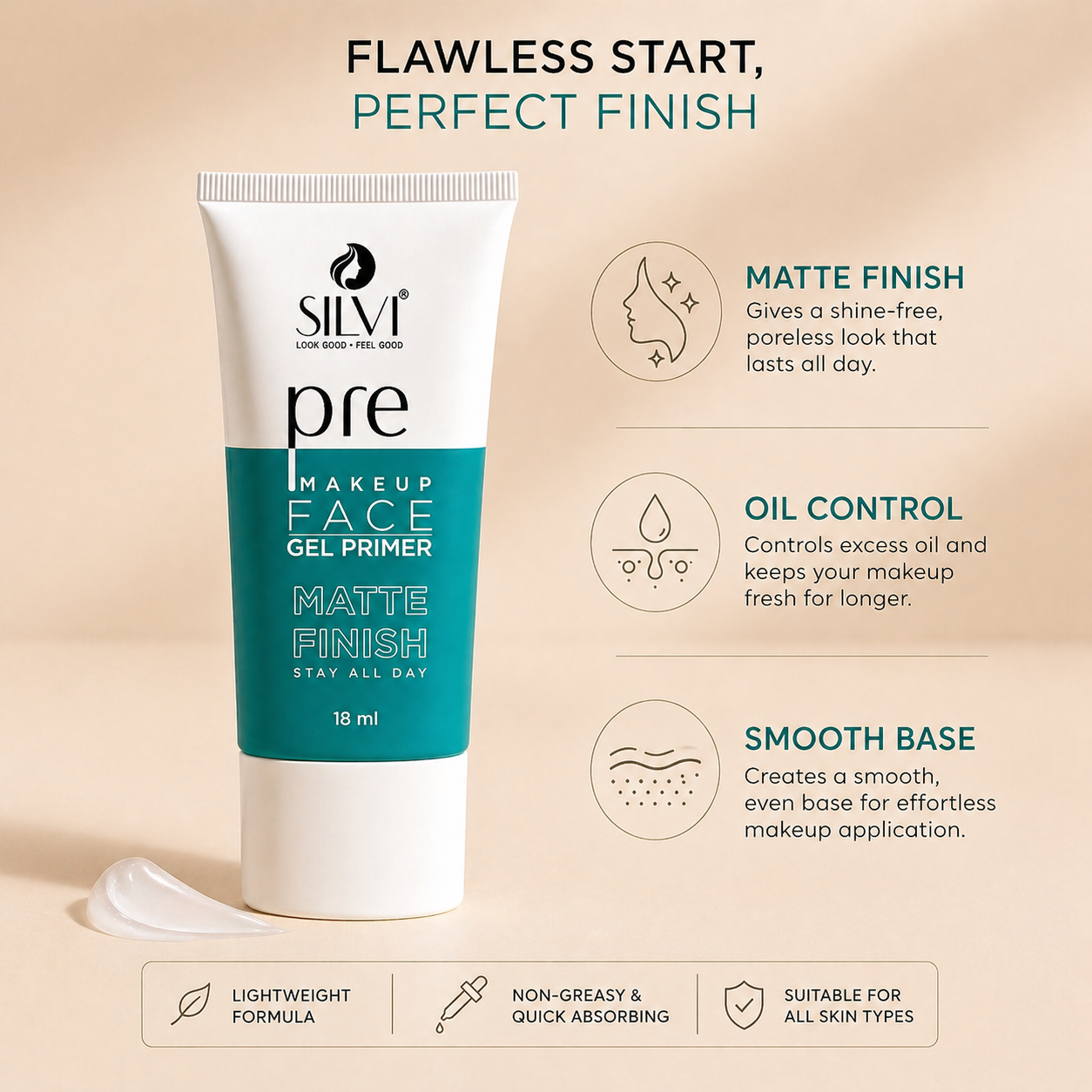 Pre Makeup Face Gel Primer – Matte Finish